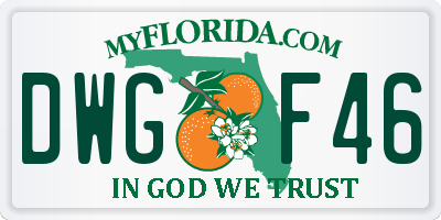 FL license plate DWGF46