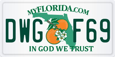 FL license plate DWGF69