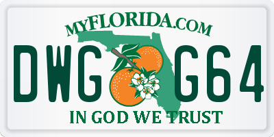FL license plate DWGG64