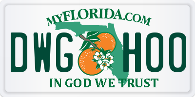 FL license plate DWGH00