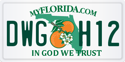 FL license plate DWGH12