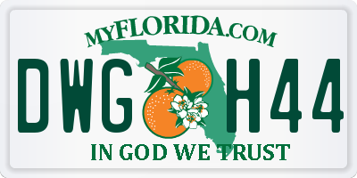 FL license plate DWGH44