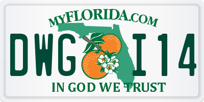FL license plate DWGI14