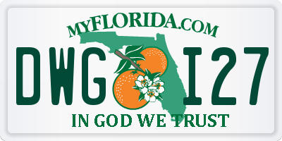 FL license plate DWGI27