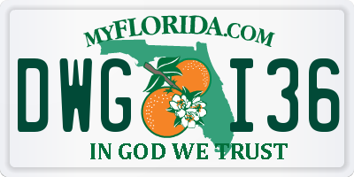 FL license plate DWGI36