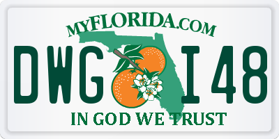 FL license plate DWGI48