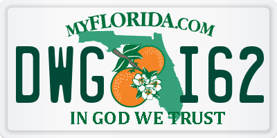 FL license plate DWGI62