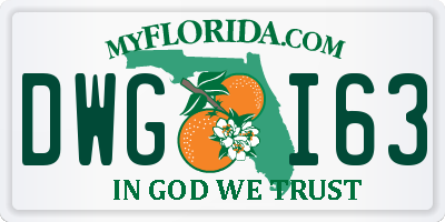 FL license plate DWGI63