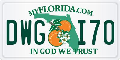 FL license plate DWGI70