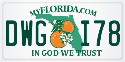 FL license plate DWGI78