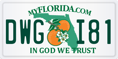 FL license plate DWGI81