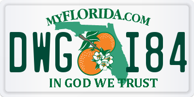 FL license plate DWGI84