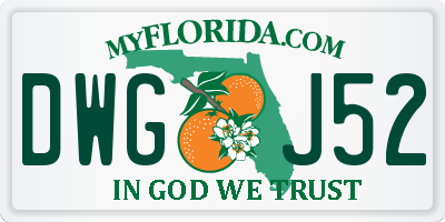 FL license plate DWGJ52