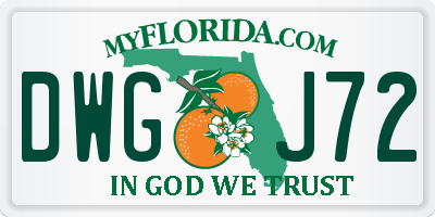 FL license plate DWGJ72