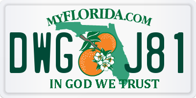 FL license plate DWGJ81