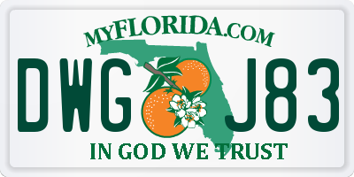 FL license plate DWGJ83