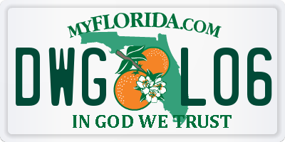 FL license plate DWGL06