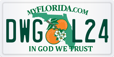 FL license plate DWGL24