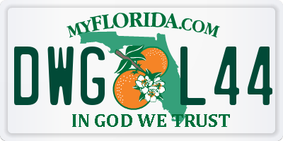 FL license plate DWGL44