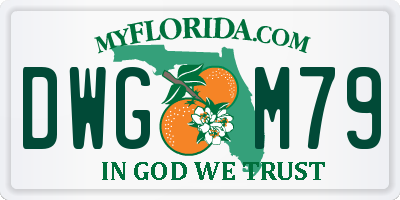 FL license plate DWGM79