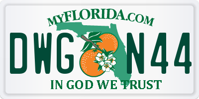 FL license plate DWGN44