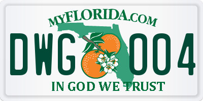 FL license plate DWGO04
