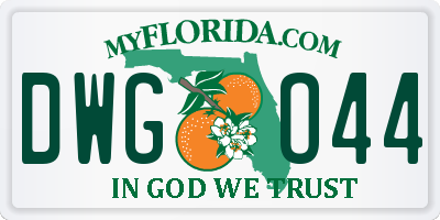FL license plate DWGO44