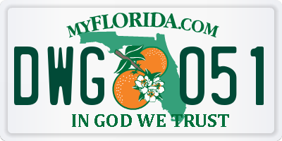 FL license plate DWGO51
