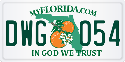 FL license plate DWGO54