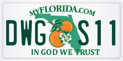 FL license plate DWGS11