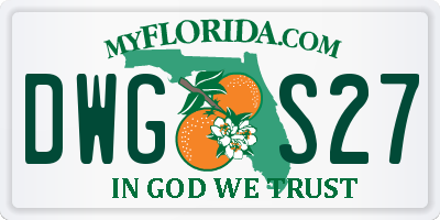 FL license plate DWGS27