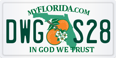 FL license plate DWGS28
