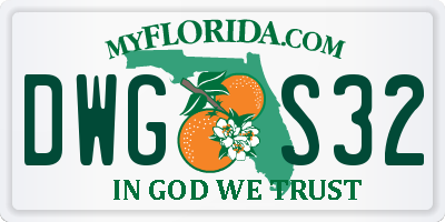 FL license plate DWGS32