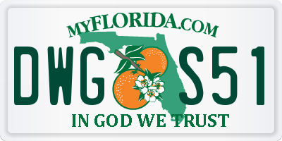 FL license plate DWGS51