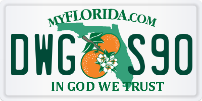 FL license plate DWGS90