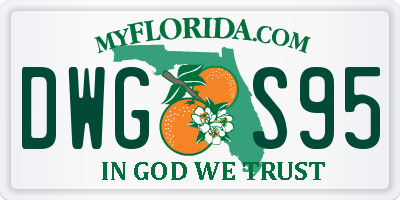 FL license plate DWGS95