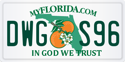 FL license plate DWGS96