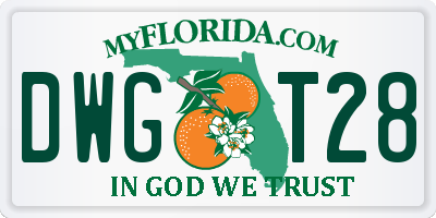 FL license plate DWGT28