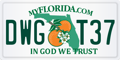 FL license plate DWGT37