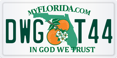 FL license plate DWGT44