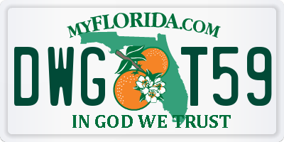 FL license plate DWGT59