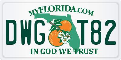FL license plate DWGT82