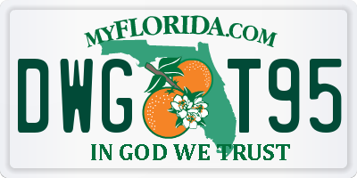 FL license plate DWGT95