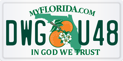 FL license plate DWGU48