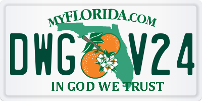 FL license plate DWGV24
