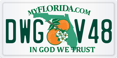 FL license plate DWGV48