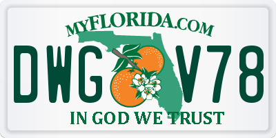 FL license plate DWGV78
