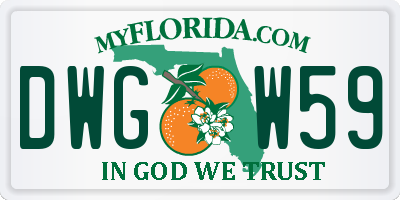 FL license plate DWGW59