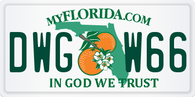 FL license plate DWGW66