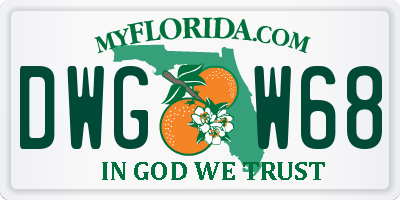 FL license plate DWGW68
